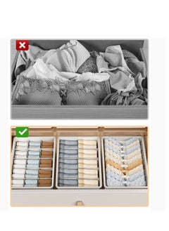 Generic Plastic Underwear Organizer, Stackable Underwear Storage Box with Dustproof Lid for Closet Wardrobe, Socks Pants Bra Dispenser for Bedroom Cabinet, Drawer Dividers for Scarves Ties Cables (For Sock)  - Image 3