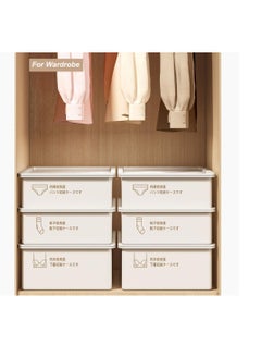Generic Plastic Underwear Organizer, Stackable Underwear Storage Box with Dustproof Lid for Closet Wardrobe, Socks Pants Bra Dispenser for Bedroom Cabinet, Drawer Dividers for Scarves Ties Cables (For Sock)  - Image 5