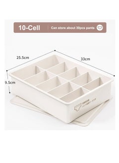Generic Plastic Underwear Organizer, Stackable Underwear Storage Box with Dustproof Lid for Closet Wardrobe, Socks Pants Bra Dispenser for Bedroom Cabinet, Drawer Dividers for Scarves Ties Cables (For Sock)  - Image 2