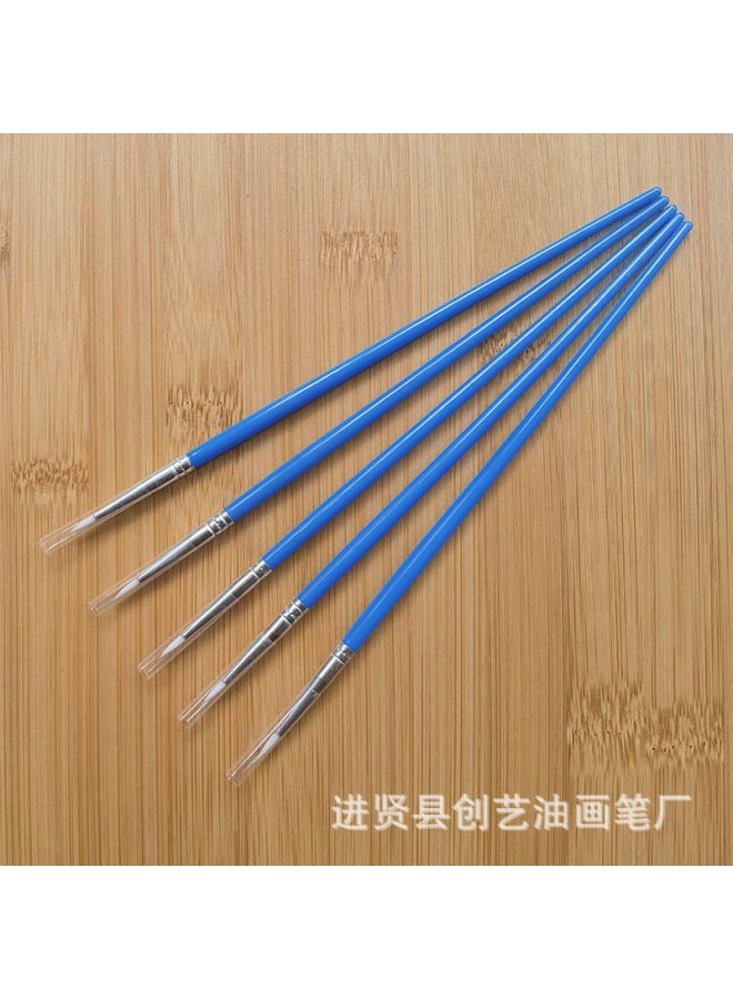 Chuangyi Acrylic Paint Pen Plastic Rod Digital Oil Painting Brush Flat Head Brush Gouline Brush Vinyl Doll Plaster Nylon Pen - Image 1