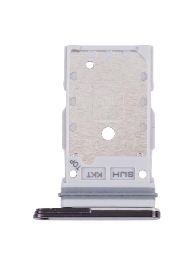 erorex For Samsung Galaxy S22 Ultra 5G SM-S908B Original SIM Card Tray + SIM Card Tray (Black) - Image 1