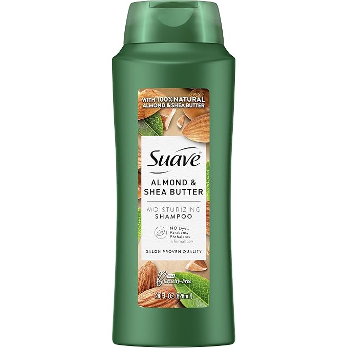Suave Professionals Moisturizing Shampoo for Dry Hair Almond and Shea Butter Paraben-free and Dye-free 28 oz - Image 1