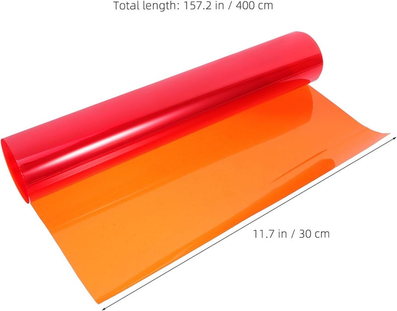 Solid Color Filter: Static Cling Window Tinting Film - Colored Lighting Gel Sheets for Photography Stage DIY Party & Festival Decor (Orange) - Image 2