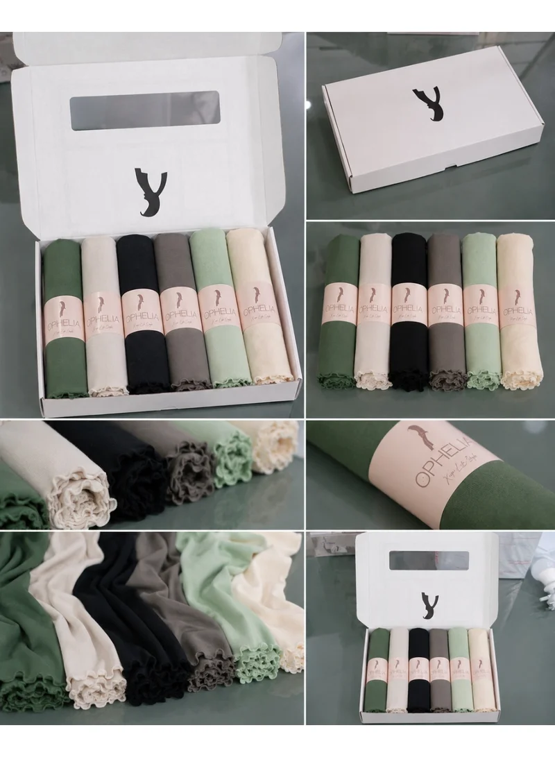 Ophelia  Premium Jersey Hijab Series – 6pcs Set | Soft Stretch Everyday Hijabs for Women | Best Price UAE