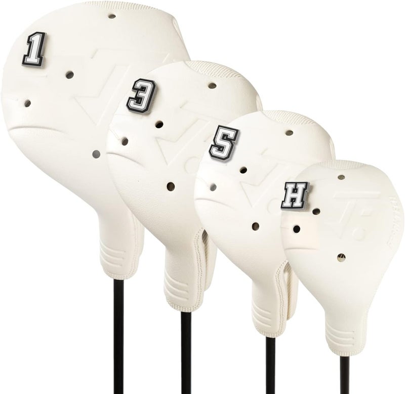FRANKTECH Golf Head Covers, EVA Plastic Golf Club Covers for Driver Fairway Woods Hybrid, Driver Headcover with Pins, Fit All Right-Handed Golf Clubs, Easy On Off, Washable - Image 1