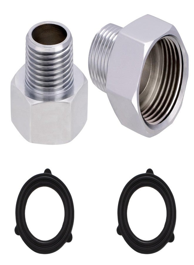 worldwhere Garden Hose Adapter, 3/4" GHT Female x 1/2" NPT Male Connector,GHT to NPT Adapter Brass Garden Hose to Pipe Fittings Connect (Pack of 2) - Image 1