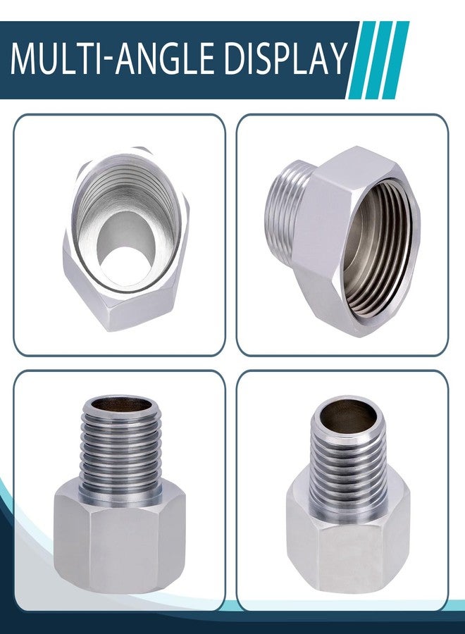 worldwhere Garden Hose Adapter, 3/4" GHT Female x 1/2" NPT Male Connector,GHT to NPT Adapter Brass Garden Hose to Pipe Fittings Connect (Pack of 2) - Image 3