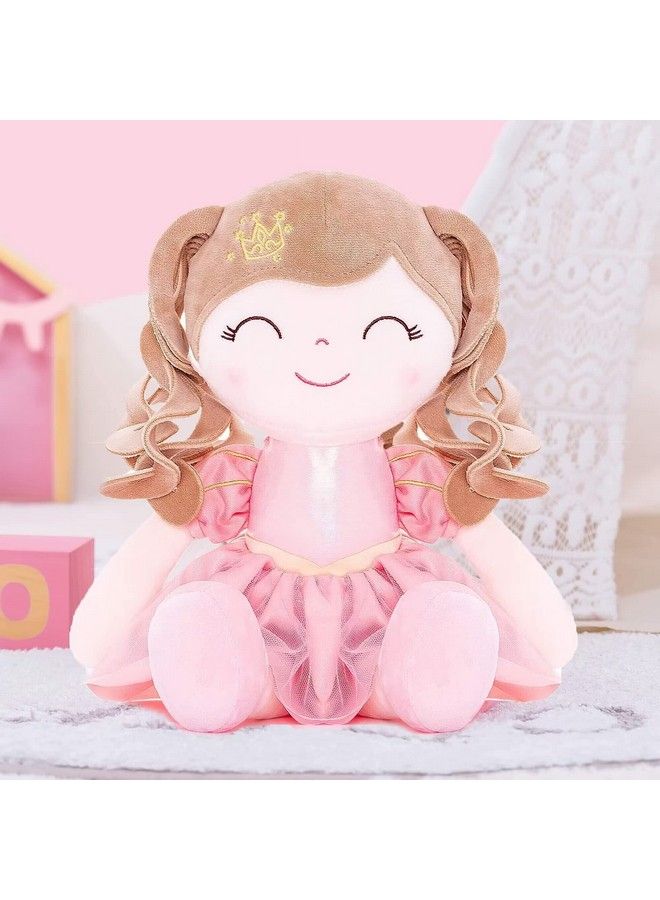 Gloveleya Dolls Baby Girl Gifts Soft Plush Doll Pink Crown Princess 14" - Image 5