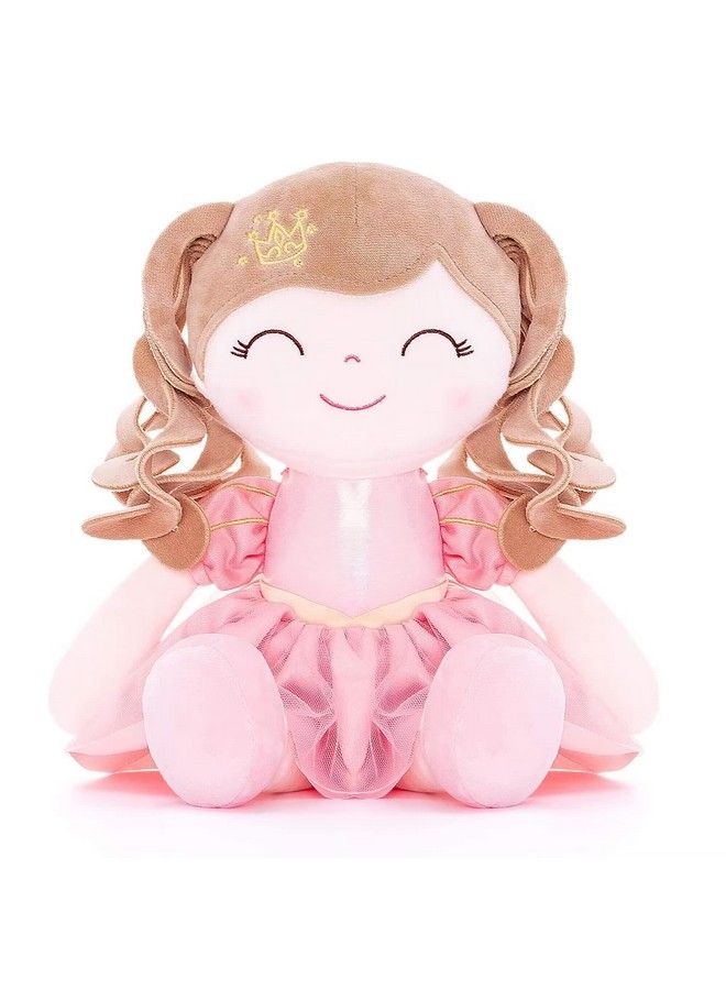 Gloveleya Dolls Baby Girl Gifts Soft Plush Doll Pink Crown Princess 14" - Image 3