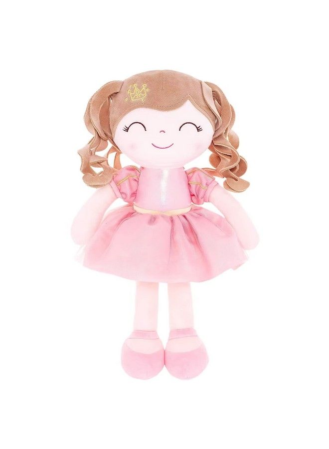 Gloveleya Dolls Baby Girl Gifts Soft Plush Doll Pink Crown Princess 14" - Image 4