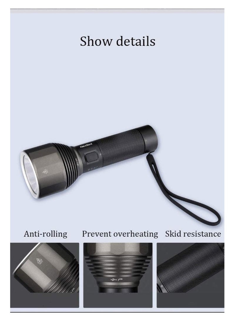 Nextool NEXOL NexTool XHP50.2 LED Beam – 2000 Max Lumens – 6500K Cool White up to 380m IPX7 Waterproof Flashlight  - Image 2