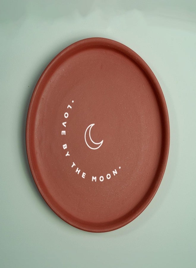 Almiro Tree Terracotta Wall Plate Illustration Of Sun And Moon, Pack of 2 | Wall Decoration Items for Living Room, Bedroom, Office | Wall Decor | Gift Items, 20 cm - Image 2