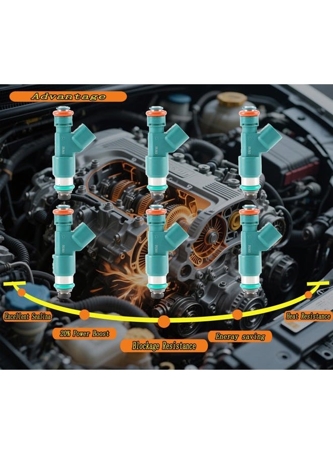 IXGKHC SET Of 6Pcs OE FUEL INJECTOR Fit 2007-2014 For Volvo S80 V70 XC60 70 90 6G9N-AB 30777501 LR001982 - Image 5
