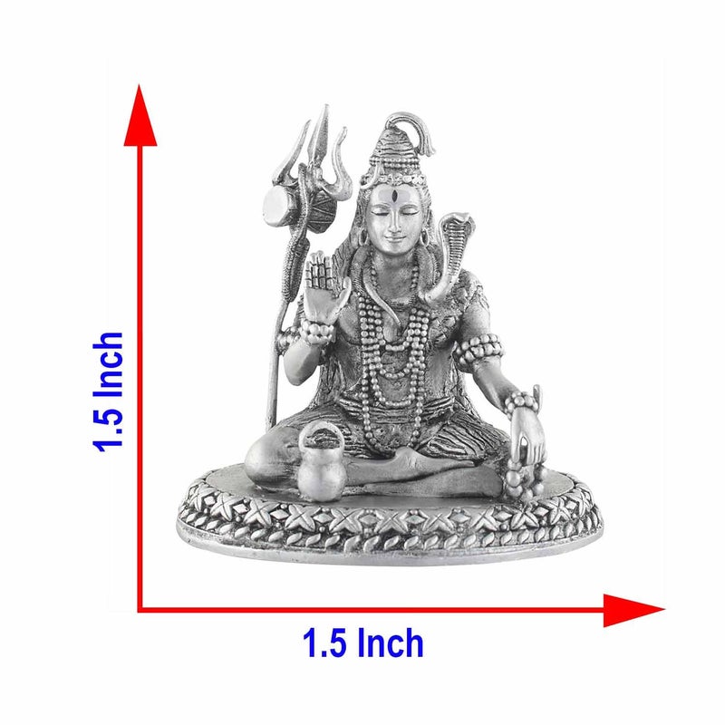 PRD CARATCAFE Lord Shiva God Idol Silver 925 Statue for Puja Temple Home Decor Net Weight 3842 GMS Silver Shiv Shankar Chandi Murti - Image 5