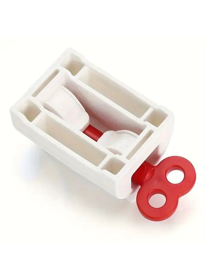 Red PP Manual Toothpaste Tube Squeezer Dispenser for Face Wash Cosmetic Home RV Bathroom - Image 5