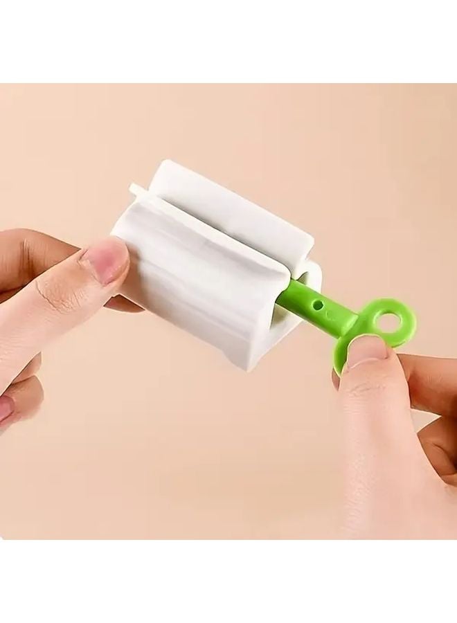 Red PP Manual Toothpaste Tube Squeezer Dispenser for Face Wash Cosmetic Home RV Bathroom - Image 3