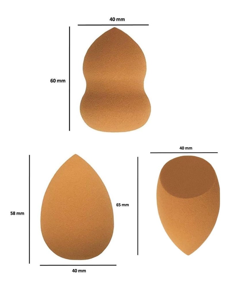 Dream Maker Combo of Dream Maker 10 Piece Makeup Brush Set  3 Makeup BlendersSponges  Brush Cleaning Egg Kabuki Foundation Eyeshadow Blending Buffing Contour Face Brush Without Pouch BlackGold - Image 4