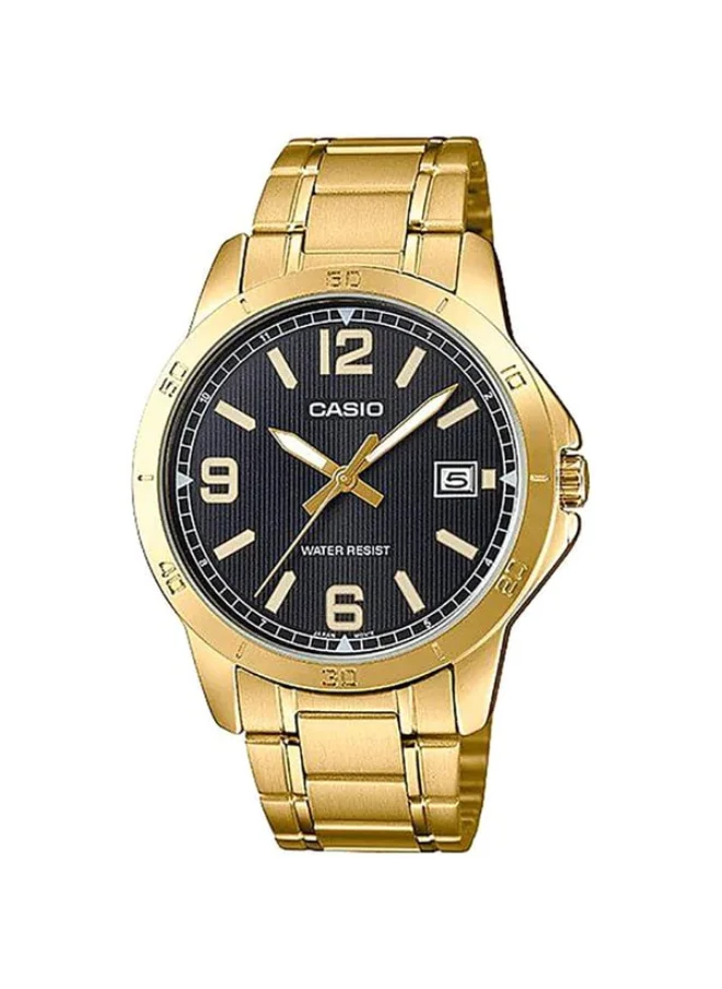CASIO Men's Analog Display Watch With Gold Stainless Steel Strap - MTP-V004G-1BUDF