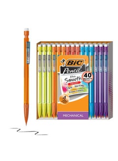 Bic Xtrasmooth Mechanical Pencils With Erasers Bright Edition Medium Point (0.7Mm) 40Count Pack Bulk Mechanical Pencils For School Or Office Supplies  - Image 1