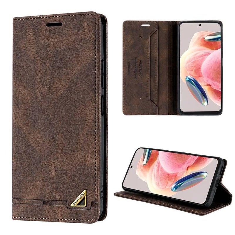 BB TPU Phone Case for Redmi Note 13 Pro with Shockproof and Drop Protection plus Shockproof plus Kickstand plus Strong Magnetic in Coffee Brown - Image 1