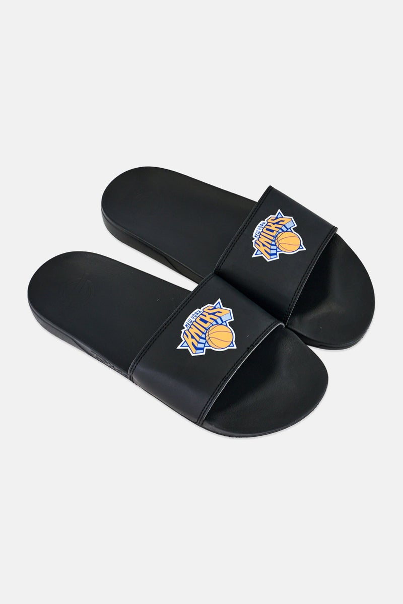 ISlide Men New York Knicks Primary Logo Slip On Slides, Black - Image 2