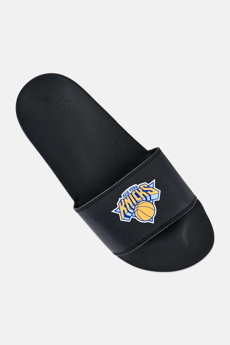 ISlide Men New York Knicks Primary Logo Slip On Slides, Black - Image 4