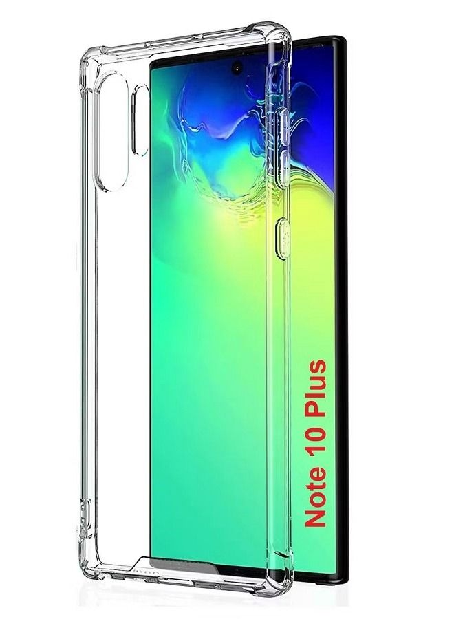 IAF Samsung Galaxy Note 10 Plus Crystal Clear Case Shockproof Slim Impact Resistant Reinforced Bumper Corner Soft TPU PC Back Cover - Image 1