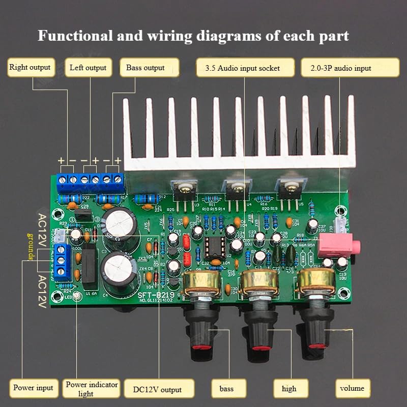 CentIoT - Digital Audio Amplifier Module - Class AB low-noise high fidelity - (2 X 15W Stereo and 1 x 30W Subwoofer, 2.1 Channel) - Image 3