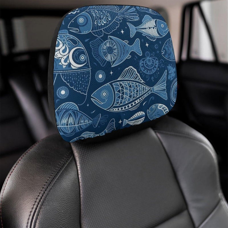 Universal Soft Elastic Car Headrest Cover Protector 1 PCS Size For Truck SUV - Image 5
