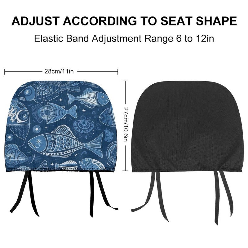 Universal Soft Elastic Car Headrest Cover Protector 1 PCS Size For Truck SUV - Image 3
