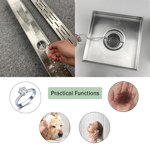 Neodrain 2PCS Hair Catchers Shower Drain Hair and Debris Strainer Only Fit Neodrain Shower Drains, Hair Trap,with Lifting Hook - Image 5