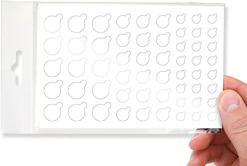BLOCKED Stackable Webcam/Camera Vinyl Covers | 57 Tabbed Low-Tack Restickable Webcam Sticker | Multiple Sizes | White 57-Pack Tabbed (Ultra Glossy) - Image 1