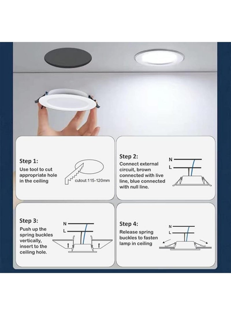 ماس طقم مصابيح لمبات ليد عالية الجودة يتكون من 10 قطع , إضاءة للغرف والمنزل والحدائق - Image 5