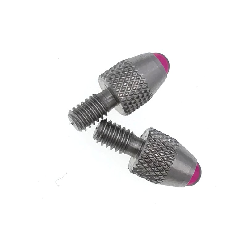 SUXING Ball Contact Points for Dial Indicators #4-48 Thread Shank (Ruby Ball) - Image 1
