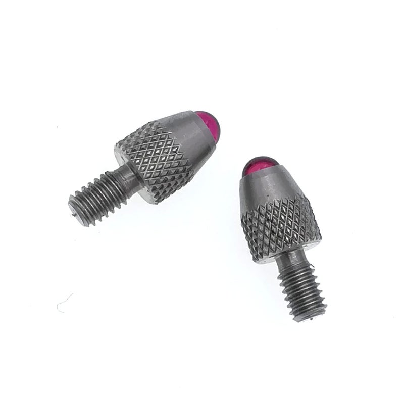 SUXING Ball Contact Points for Dial Indicators #4-48 Thread Shank (Ruby Ball) - Image 3