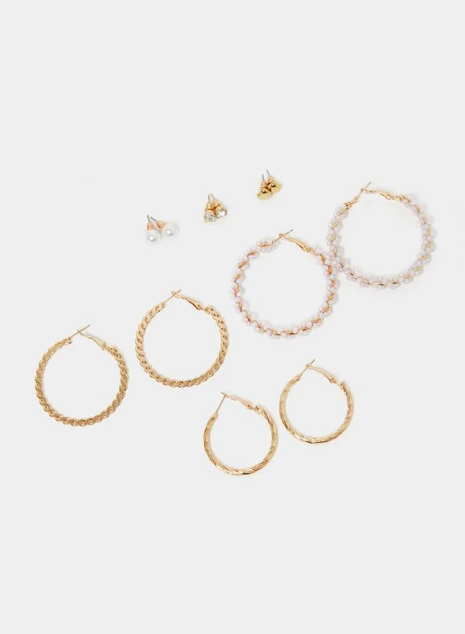 Styli Multicolored Hoops Earrings