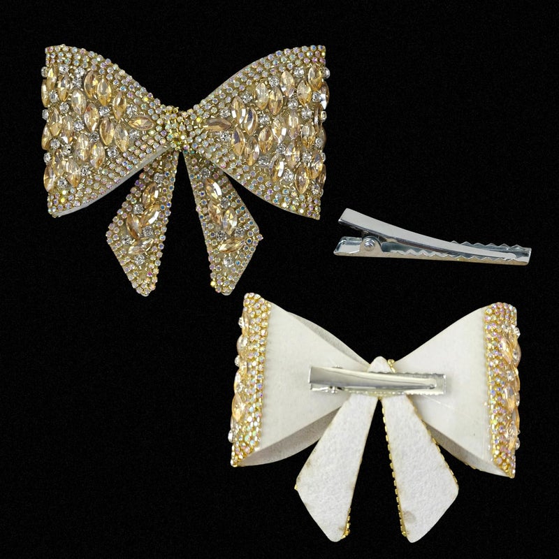 ANVIK Hair Bow Clips for Women | Crystal Bow Clip | Bow Barrette Clip | Alligators Bow Clips | Fancy Hair Clips | Hair Accessories for Women - Image 2