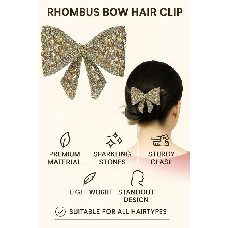 ANVIK Hair Bow Clips for Women | Crystal Bow Clip | Bow Barrette Clip | Alligators Bow Clips | Fancy Hair Clips | Hair Accessories for Women - Image 5