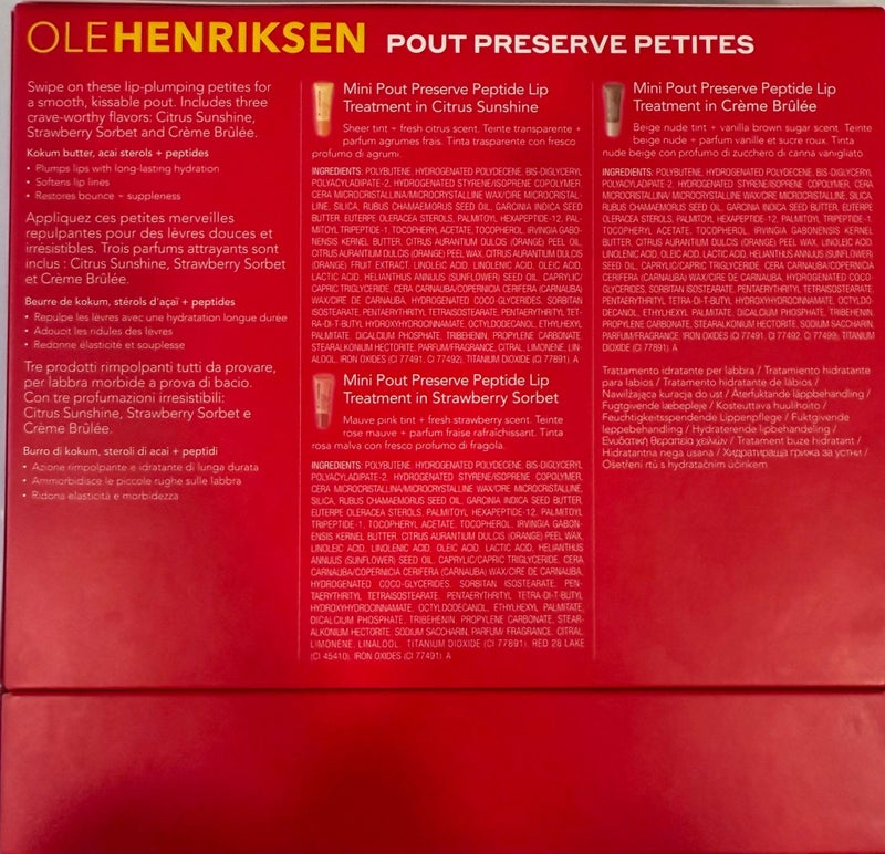 Ole Henriksen أوليهينريكسن بوت بريزرف بيتيتس ليب تريو – علاجات شفاه صغيرة بالببتيد في سيتروس صنشاين، ستروبيري سوربيه، وكريم بروليه – 3 x 0.25 فل. أوقية - Image 2
