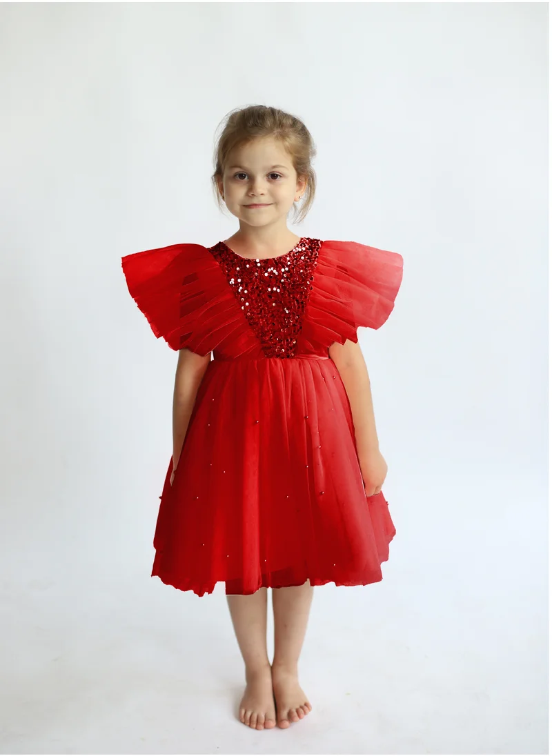 دىدانيالا D' Daniela - Butterfly Sequined Dress Red