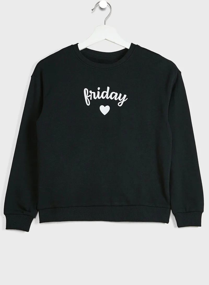 ONLY Kids Friday Printed Sweatshirt