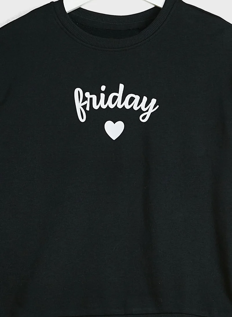 ONLY Kids Friday Printed Sweatshirt