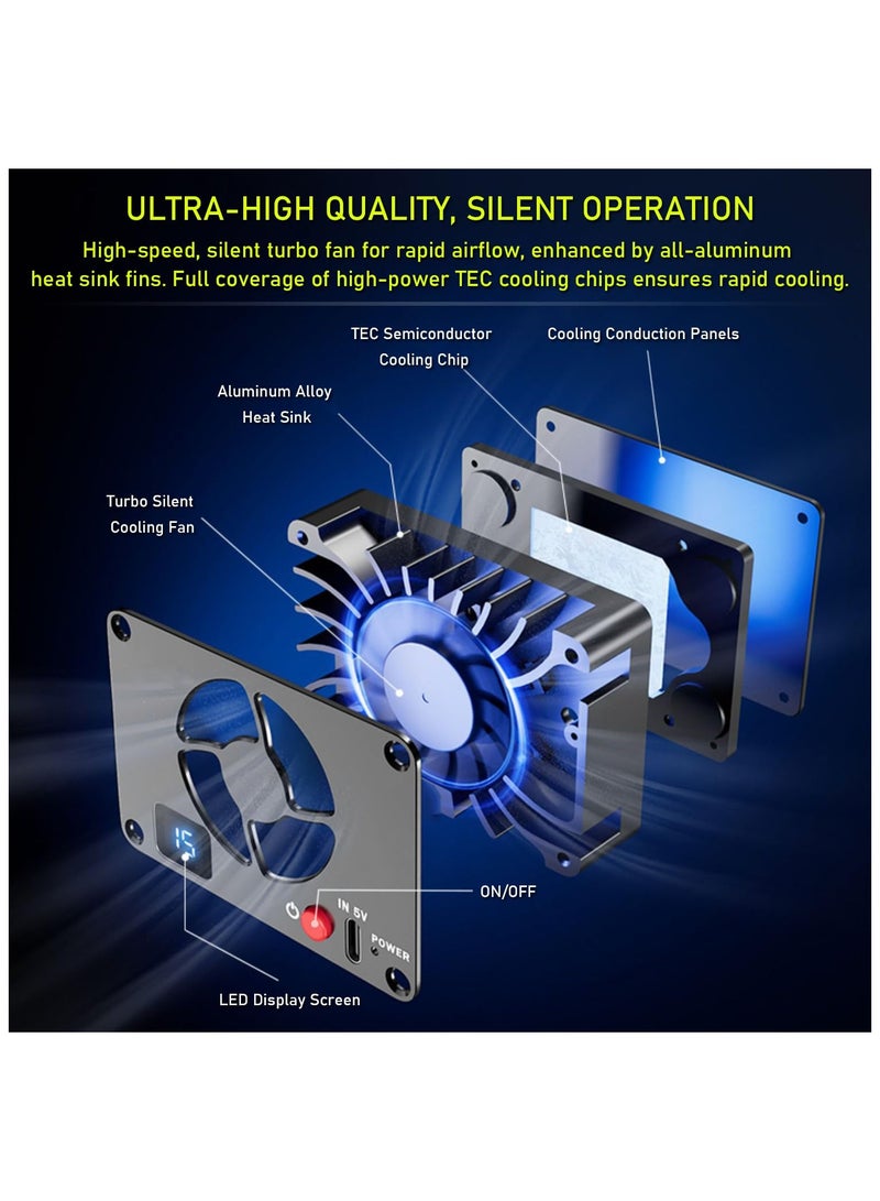 مروحة تبريد كاميرا نظام تبريد خارجي للبث المباشر، مروحة تبريد ذكية بشاشة LED لكاميرات سوني A7M4/ZVE1/A6700/A7C2/A7S3/ZV-E10/FX30، لكاميرات كانون R5/R6/R7، ولكاميرات فوجي فيلم XT4/XS10 - Image 5