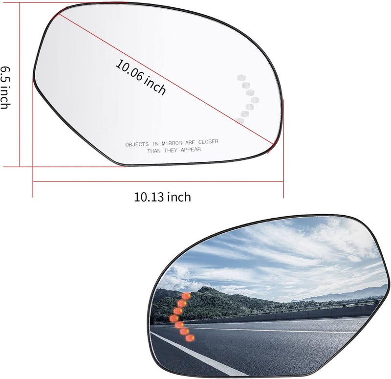 Saihisday Heated Mirror Glass with LED Turn Signal - Image 5