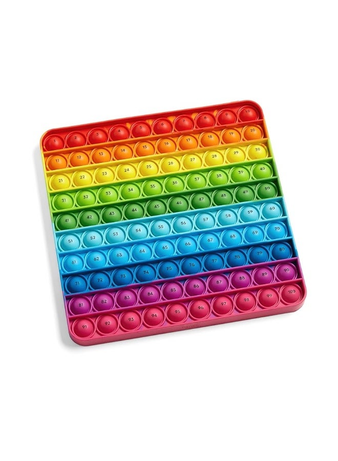hand2mind hand2mind Hundred Board Sensory Bubble Popper, Pop Fidget Toys for Kids, Multiplication Board, Math Manipulatives Kindergarten, Fine Motor Toys, Fidgets for Classroom, Calm Down Corner Supplies - Image 4