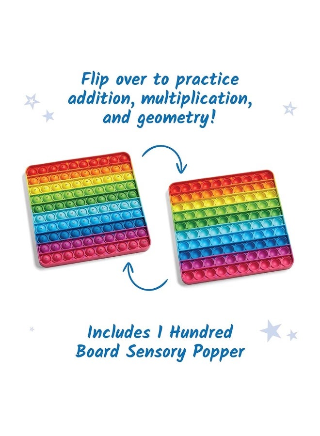 hand2mind hand2mind Hundred Board Sensory Bubble Popper, Pop Fidget Toys for Kids, Multiplication Board, Math Manipulatives Kindergarten, Fine Motor Toys, Fidgets for Classroom, Calm Down Corner Supplies - Image 2