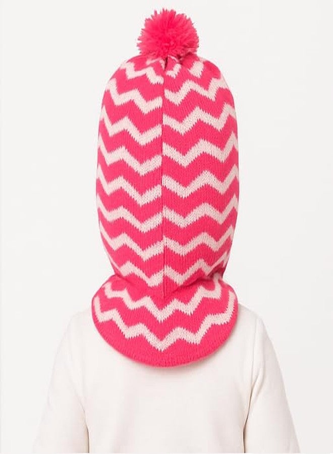 Yanwenx قبعة يان وينكس الصوفية للقرد للأطفال - قبعة شتوية ناعمة ودافئة للأولاد والبنات باللون الوردي (6-12 شهر)  - Image 2