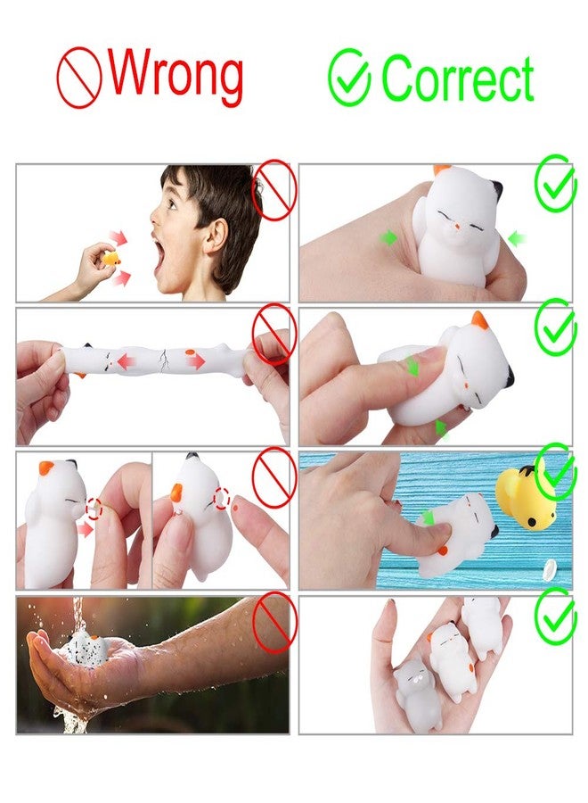 Outee 16 Pcs Mochi Animals Toys Lovely Mochi Cat Stress Relief Toys Mochi Animals Toys Mini Animals Cat Easter Gifts - Image 3
