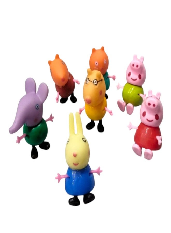 SARASI Pig Adventures Action Figure Toy for Kids [Set of: 9Pcs] (Multicolor) - Image 3