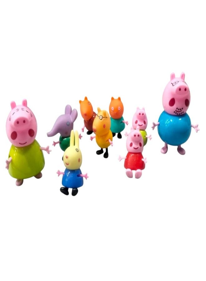 SARASI Pig Adventures Action Figure Toy for Kids [Set of: 9Pcs] (Multicolor) - Image 2